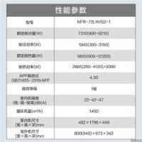 美的/Midea KFR-72LW/G2-1 柜式/變頻/1級/正3P/50㎡及以下/白色/空調(diào)機(jī)